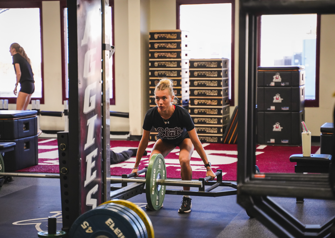 Coca-Cola Weight Training Center in the Aggie Memorial Stadium Complex