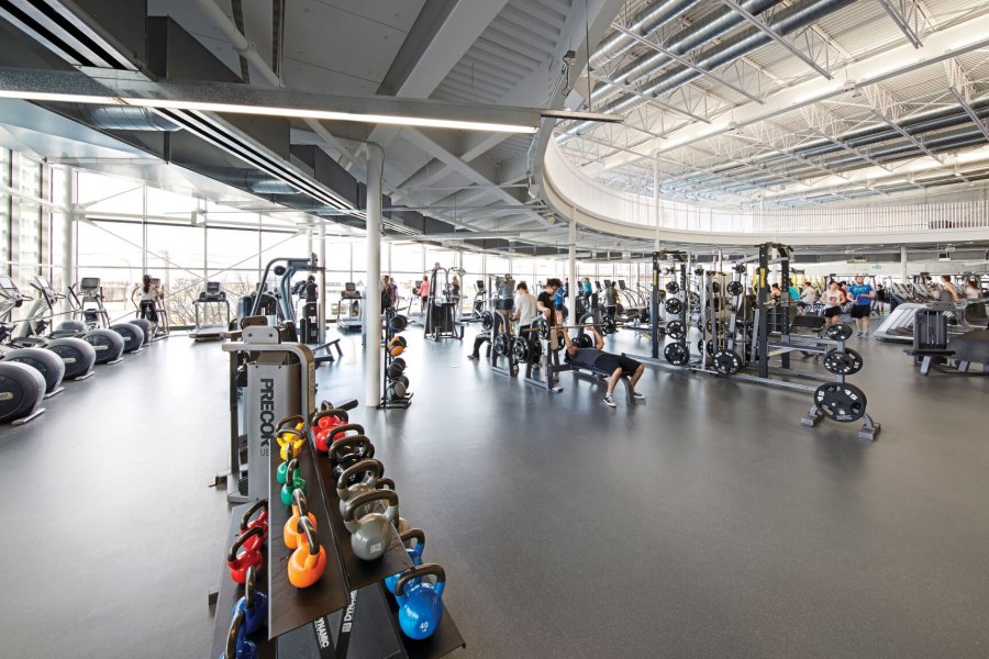 weight room in active living center