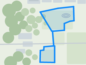 Map of the Chemeketa cross country course: a 2km loop around the campus fields