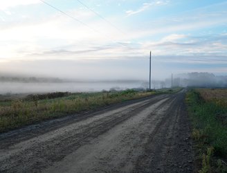 Cemetery Road dirt road training route near Edinboro