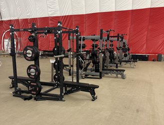 Weight room inside the Zafirovski Sports and Recreation Dome at Edinboro