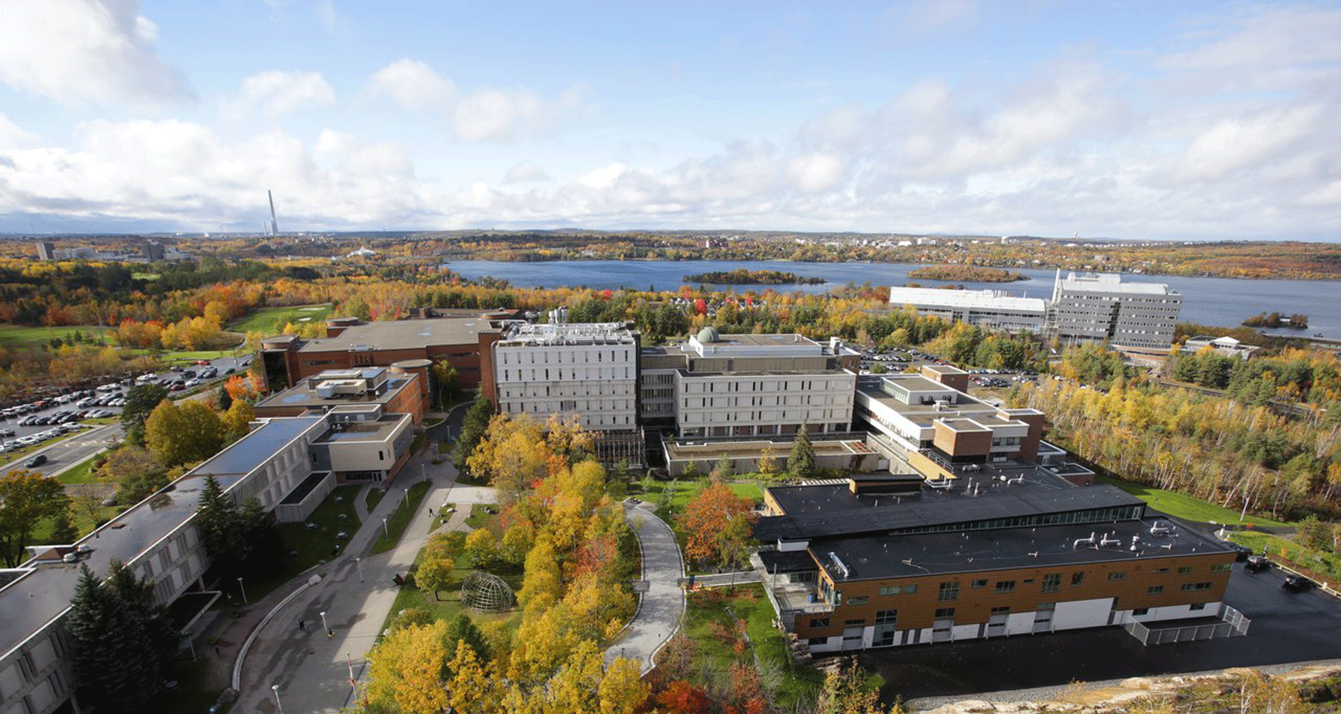 Aerial view of the Laurentian University track